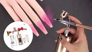 45 AIRBRUSH Machine for Nail Art 😲 DIY Ombre for Beginners [upl. by Carlye425]