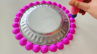 Top Easy Diwali Plate Trick Rangoli Design  थाली लाओ दिवाली की रंगोली बनाओ  Simple Diwali Rangoli [upl. by Montfort152]