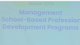 Management SchoolBased Professional Development Programs DepEd Matatag Curriculum [upl. by Eberhard]