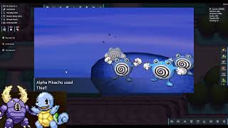 Shiny Poliwhirl reaction  catch  PokeMMO [upl. by Lokim]