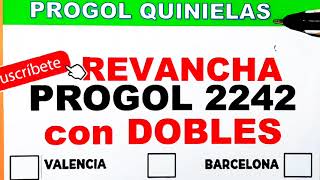 Progol Revancha 2242 con DOBLES  progol 2242 progol Revancha 2242 progol2242 [upl. by Harrow]