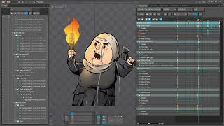 2D Animation Timelapse  Loo Torch Enemy Part 46  MiMU Studio  Spine [upl. by Moynahan]