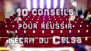 10 CONSEILS POUR RÉUSSIR LÉCRIT DU CELSA [upl. by Bryce]