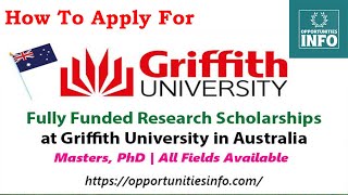 How To Apply For Griffith University Scholarships in Australia [upl. by Lolita941]