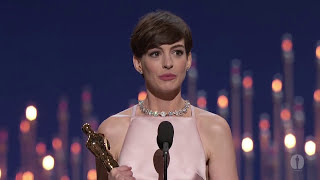 Anne Hathaway Wins Best Supporting Actress 85th Oscars 2013 [upl. by Ahsieken]