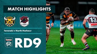 RD 9 HIGHLIGHTS Taranaki v North Harbour Bunnings NPC 2023 [upl. by Esydnac]