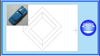 DISEGNO DI UN SOLIDO IMPOSSIBILE MEDIANTE AUTOCAD  PARALLELEPIPEDO QUADRATO IMPOSSIBILE  1049 [upl. by Kelvin155]