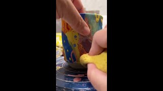 How to use underglaze ❤️ [upl. by Ennaed]