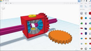 Mecanismo diferencial en tinkercad  impresión 3D [upl. by Helyn880]