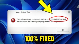 VCRUNTIME1401dll was not found  is Missing in Windows 111087  How To Fix vcruntime1401 dll ✅ [upl. by Wainwright529]