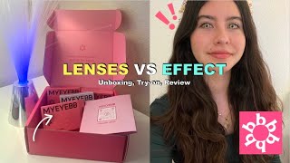 UNBOXING amp REVIEWING Colored Eye Contacts from MyEyeBB Rare colors [upl. by Priscella]