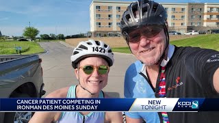 Cancer patient competing in Ironman Des Moines this weekend [upl. by Ahtanaram]