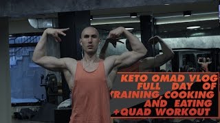 KETO OMAD VLOG FULL DAY OF TRAINING COOKING AND EATING QUAD SESSION [upl. by Idur21]