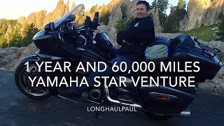 A Year and 60000 Miles on my Yamaha Star Venture [upl. by Vizza]