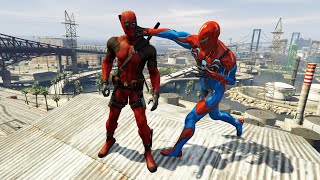 GTA 5 Epic Ragdolls And Fails 15  SpiderMan Velocity VS Deadpool  Epic Ragdolls [upl. by Radu]