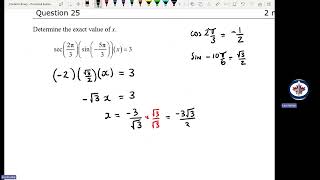 Pre Calculus 12 Provincial Exam Jan 2024 Part Two [upl. by Nortal]