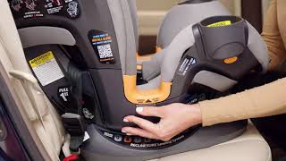 Chicco OneFit AllinOne Car Seat Installing with LATCH ForwardFacing [upl. by Ettesus]