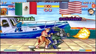 Super Street Fighter 2 Turbo ➤ yito2k Mexico vs outcider Usa 超级街霸2X [upl. by Yttik584]