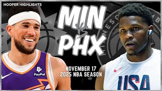 Minnesota Timberwolves vs Phoenix Suns Full Game Highlights  Nov 16  2025 NBA Season [upl. by Auqeenwahs]