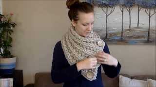 How to wrap THE LANCASTER SCARF by Bo Peeps Bonnets [upl. by Emia16]