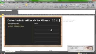 Excel insertar calendario de todos los años [upl. by Photima25]