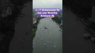 Almost Hit Building RAAF C17 fly low at Riverfire Brisbane 😱 [upl. by Acinnor]