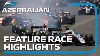 Formula 2 Feature Race Highlights  2022 Azerbaijan Grand Prix [upl. by Suiluj]