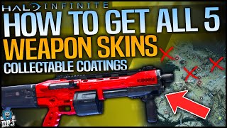 Halo Infinite How To Get All 5 SECRET MULTIPLAYER WEAPON SKINS  COATINGS  Campaign Weapon Coating [upl. by Lissner689]