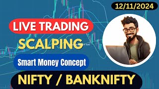 Live Intraday Trading  NiftyBanknifty Live Scalping  12 November 2024 [upl. by Noxas]