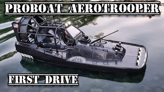 RC Air Boat Proboat Aerotrooper First Drive amp Review [upl. by Swerdna]