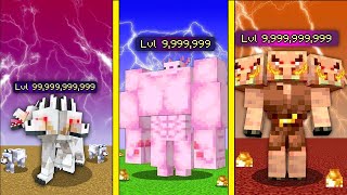 Level 1 to Level 1000000 Animals in Minecraft [upl. by Ahsinelg]