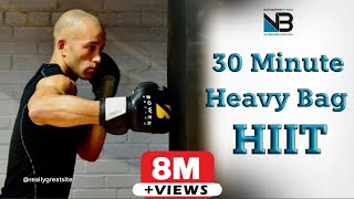 Most EFFECTIVE 30 Minute Boxing Heavy Bag HIIT Workout [upl. by Hazem]