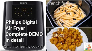 How to use an Air Fryer  Philips Air Fryer Review  Air Fryer Recipes  French Fries  Potato Roast [upl. by Mhoj442]