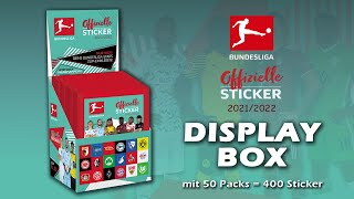 TOPPS Bundesliga 202122 Sticker  Komplette DISPLAY BOX mit 50 Packs  400 Sticker [upl. by Eizdnil907]