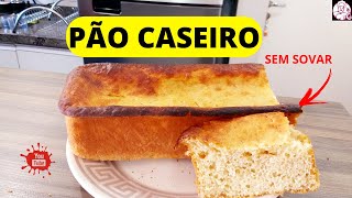 Pão Caseiro de preguiçoso sem sovar [upl. by Atsylac654]