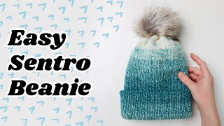 Easy Knitting Machine Hat Tutorial Scarfie Yarn [upl. by Liberati436]