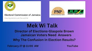 Director of Elections the Jamaican Voters need Answers about the ELECTION RESULTS of 2024 [upl. by Odnaloy]