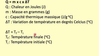 Capacité thermique massique [upl. by Adniles410]