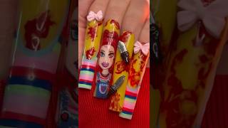 Bratz chucky nails inspired by nailzbydev  chucky nails nailart brats [upl. by Dyrrej]