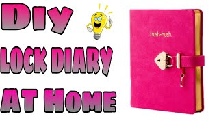 how to make paper lock diary at homehandmade dairy easy [upl. by Mooney]