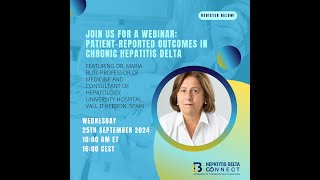 PatientReported Outcomes in Chronic Hepatitis Delta with Dr Maria Buti [upl. by Ynnaej]