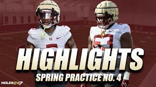 FSU Football Spring Practice  Day 4 Highlights [upl. by Amrak]