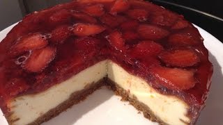 Cheesecake cu capsuni  CristineCuisine [upl. by Eatnuahc701]