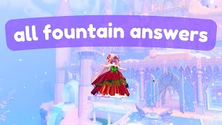 EVERY crystal fountain story answer royale high winter 2023 update❄️ [upl. by Adnerol]