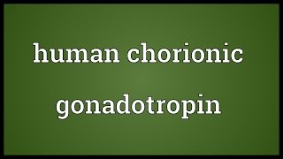 Human chorionic gonadotropin Meaning [upl. by Durham694]