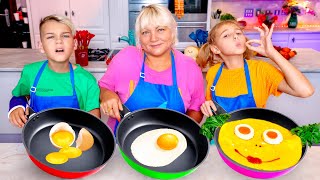 Vania Mania Kids Cooking Challenge with Grandma  More Kids Videos [upl. by Aenal]