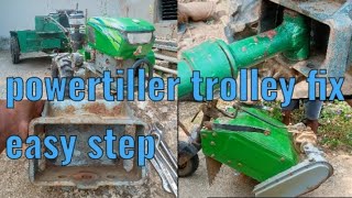 kirloskar power tiller trolley fix steps [upl. by Ahsinor]