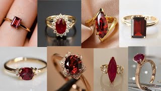 New Trendy Light Weight Red Stone Gold Ring Design  glamjewellery210 [upl. by Houghton]