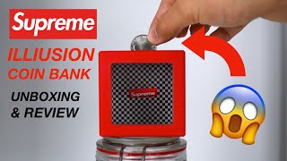 Supreme Illusion Coin Bank Unboxing Supreme SS18 Week 6 [upl. by Glinys]