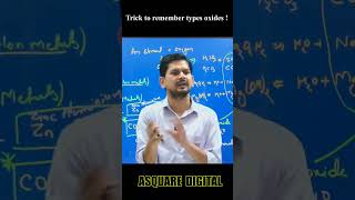 Trick to Learn Types of Oxides in 1 Minuts  By Amit Sir  ASQUARE Digital YouTube Shorts [upl. by Cirillo]